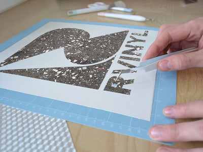 black pearl granite stone Easy Weed Craft Vinyl