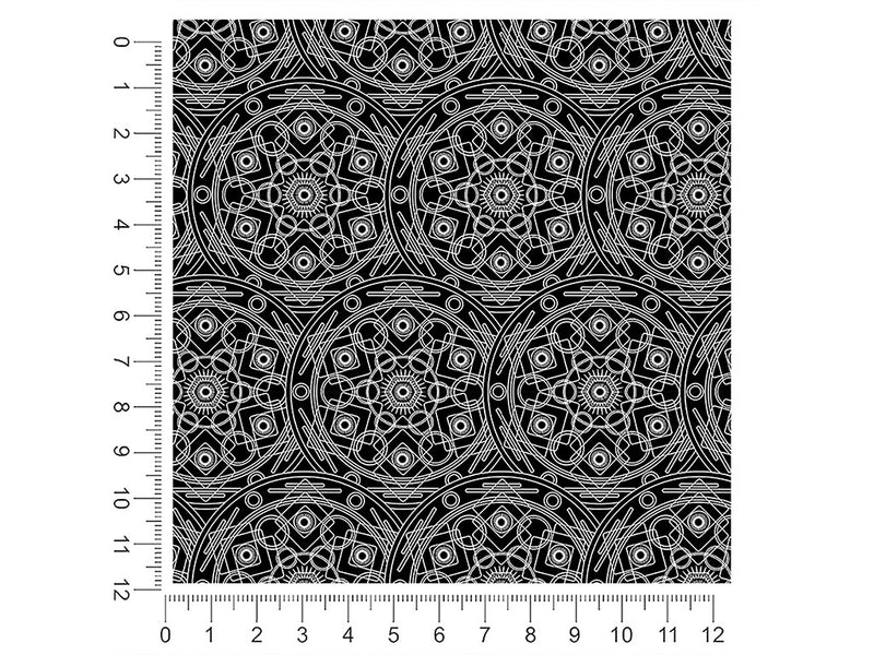 black polygons mandala 1ft x 1ft Craft Sheets