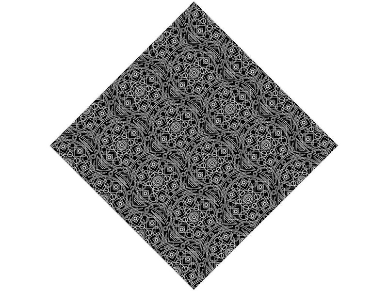 Black Polygons Mandala Vinyl Wrap Pattern