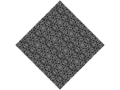 Black Polygons Mandala Vinyl Wrap Pattern