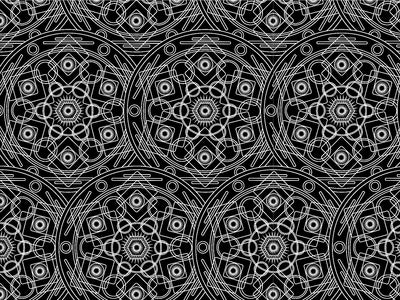 Black Polygons Mandala Vinyl Wrap Pattern~Rwraps Series 914 Digitally Printed Vinyl Wrap~0