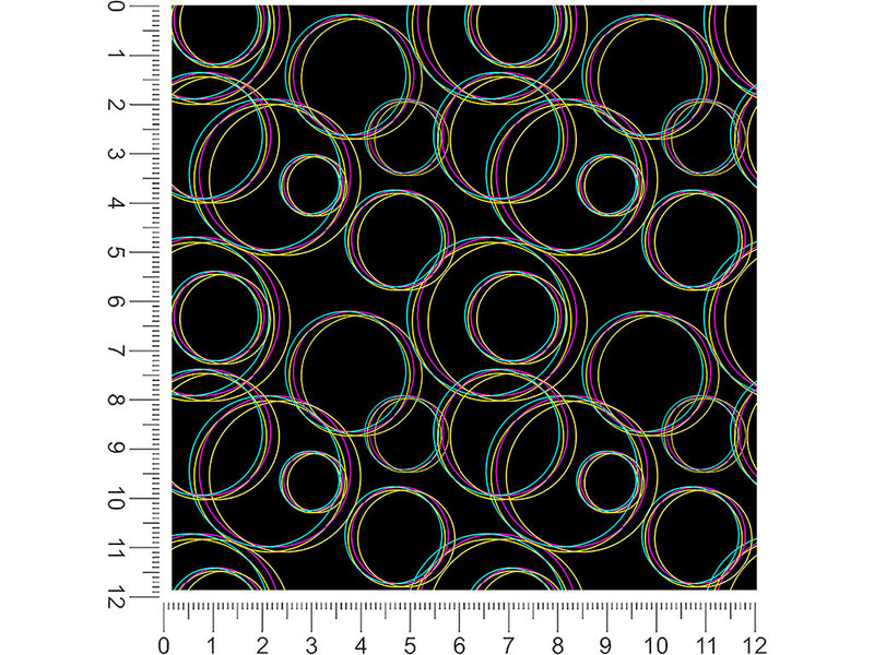 black rainbow abstract geometric 1ft x 1ft Craft Sheets