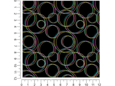 black rainbow abstract geometric 1ft x 1ft Craft Sheets