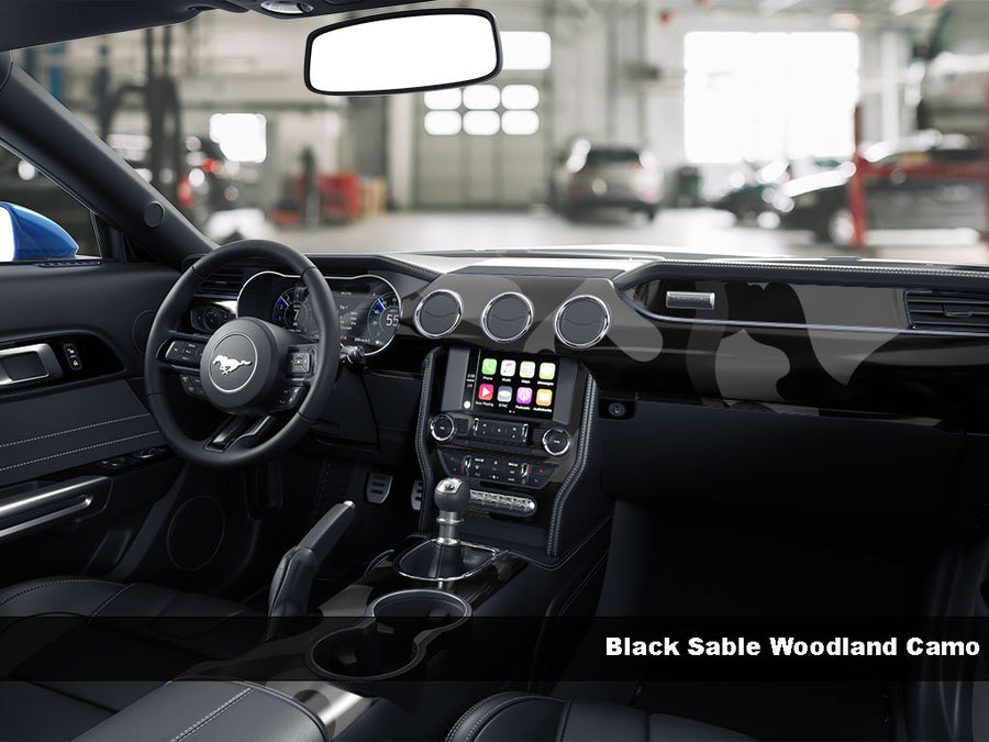Black Sable Woodland Camo Dash Kit Finish