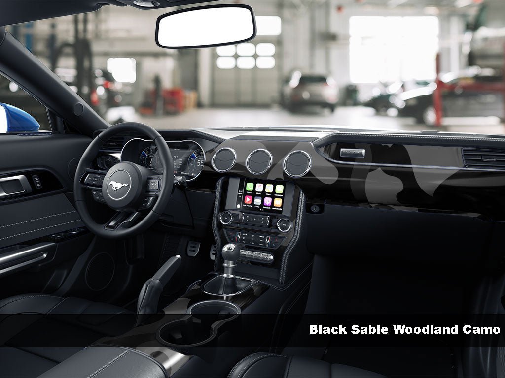 Black Sable Woodland Camo Dash Kit Finish