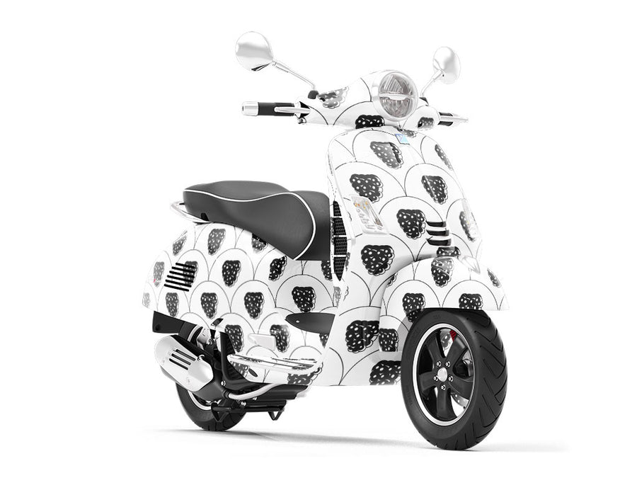 Black Satin Fruit Vespa Scooter Wrap Film