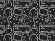 Black Setup Gaming Vinyl Wrap Pattern~Rwraps Series 914 Digitally Printed Vinyl Wrap~0
