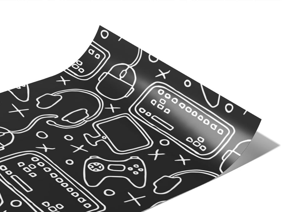 Black Setup Gaming Vinyl Wraps~Rwraps Series 914 Digitally Printed Vinyl Wrap~0