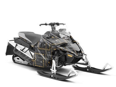 Black Shine Bling Custom Wrapped Snowmobile