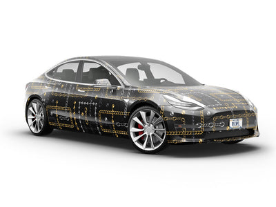 Black Shine Bling Vehicle Vinyl Wrap