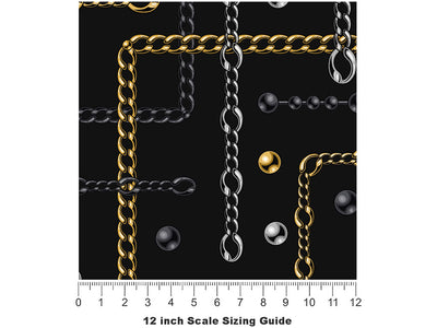 Black Shine Bling Vinyl Film Pattern Size 12 inch Scale~Rwraps Black Shine Bling Sizing Chart~2