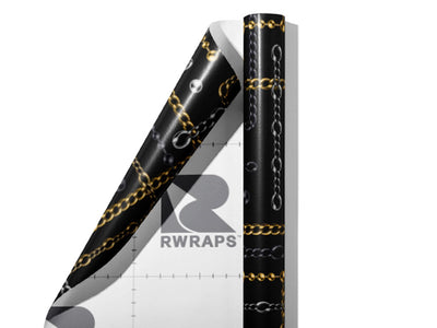 Black Shine Bling Wrap Film Sheets~Rwraps Series 914 Black Shine Bling Scrolled Sheet~3