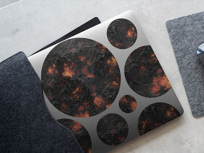 black smoke lava DIY Laptop Stickers