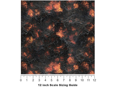 Black Smoke Lava Vinyl Film Pattern Size 12 inch Scale~Rwraps Black Smoke Lava Sizing Chart~2