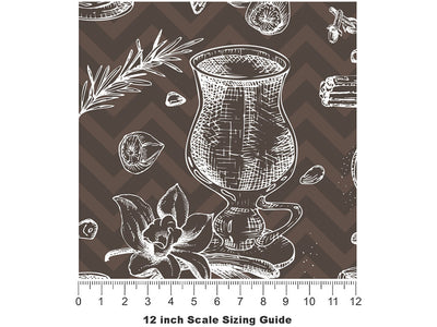 Black Spiced Alcohol Vinyl Film Pattern Size 12 inch Scale~Rwraps Black Spiced Alcohol Sizing Chart~2