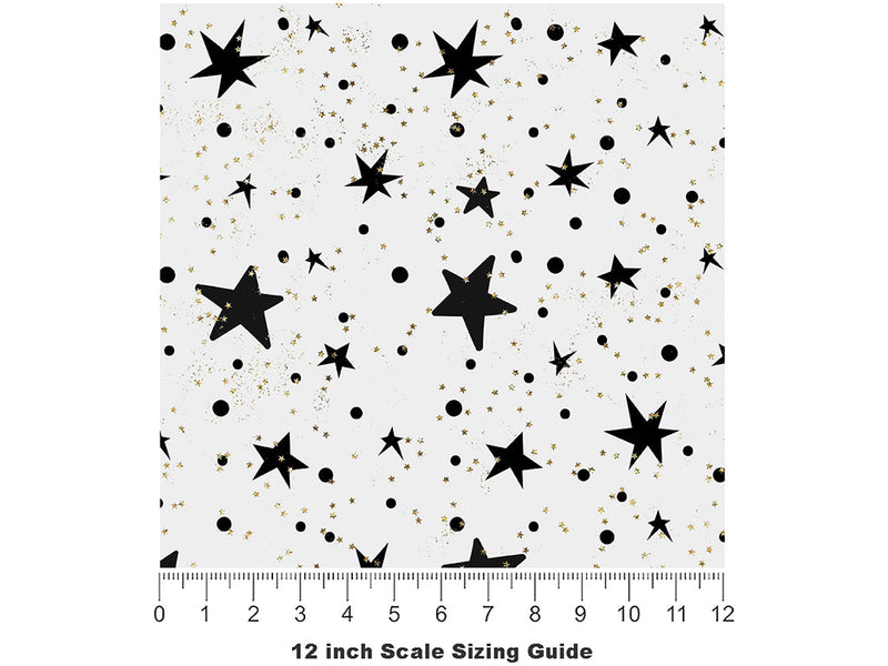 Black Starlight Astrology Vinyl Film Pattern Size 12 inch Scale~Rwraps Black Starlight Astrology Sizing Chart~2