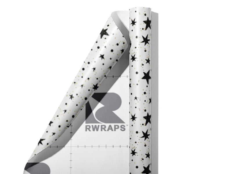 Black Starlight Astrology Wrap Film Sheets~Rwraps Series 914 Black Starlight Astrology Scrolled Sheet~3