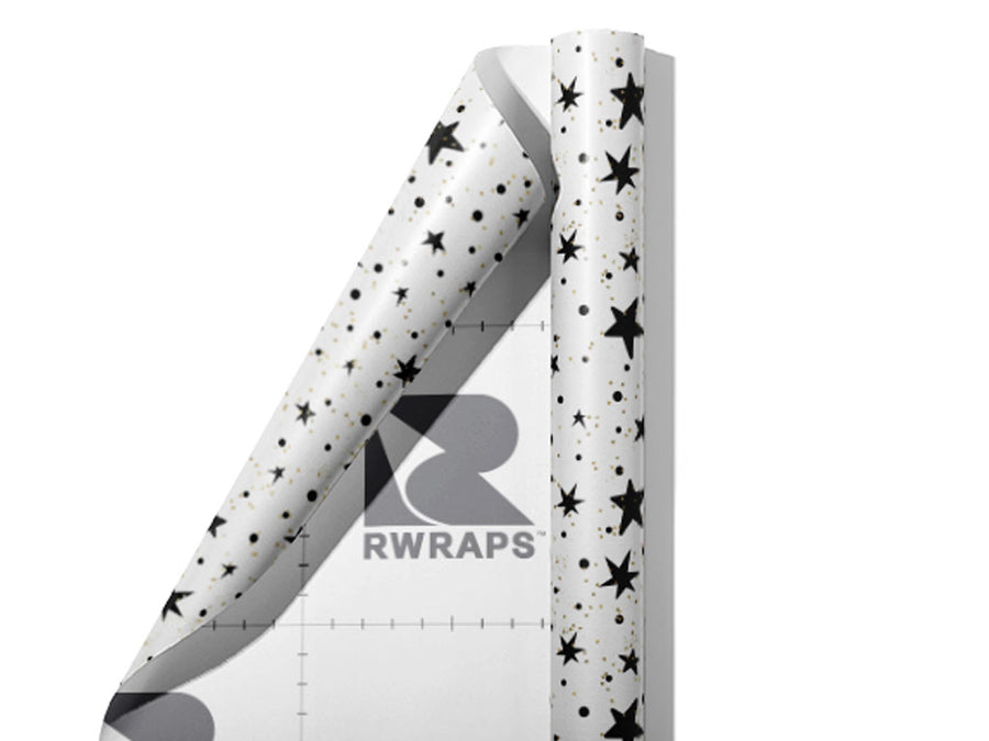 Black Starlight Astrology Wrap Film Sheets~Rwraps Series 914 Black Starlight Astrology Scrolled Sheet~3