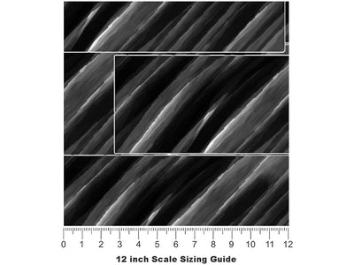 Black Tile Vinyl Film Pattern Size 12 inch Scale~Rwraps Black Tile Sizing Chart~3