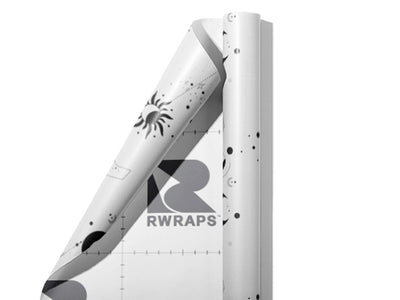 Black Suns Astrology Wrap Film Sheets~Rwraps Series 914 Black Suns Astrology Scrolled Sheet~3