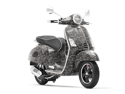 Black Tools Steampunk Vespa Scooter Wrap Film