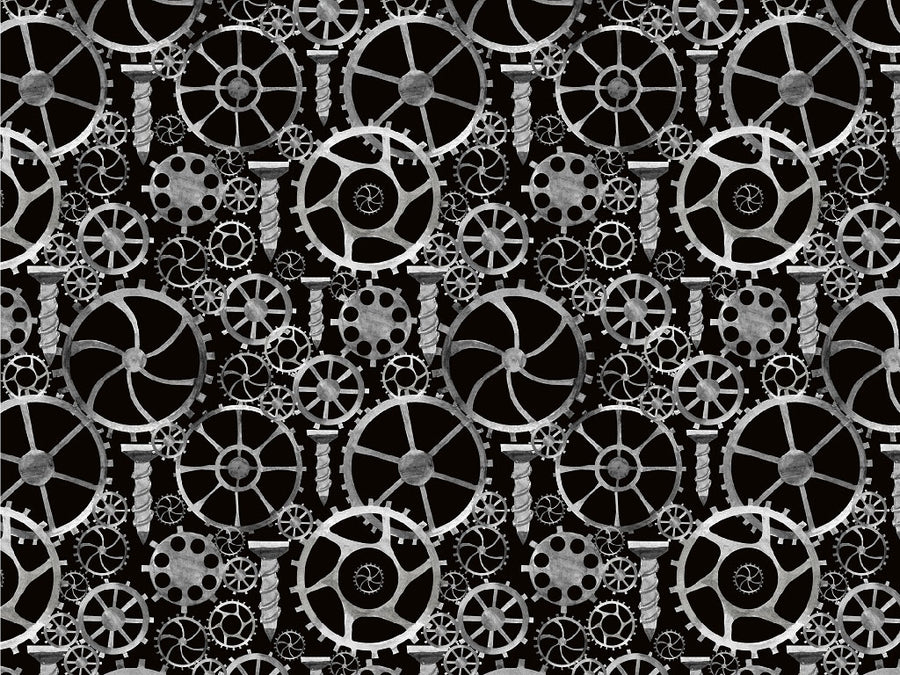 Black Tools Steampunk Vinyl Wrap Pattern~Rwraps Series 914 Digitally Printed Vinyl Wrap~0
