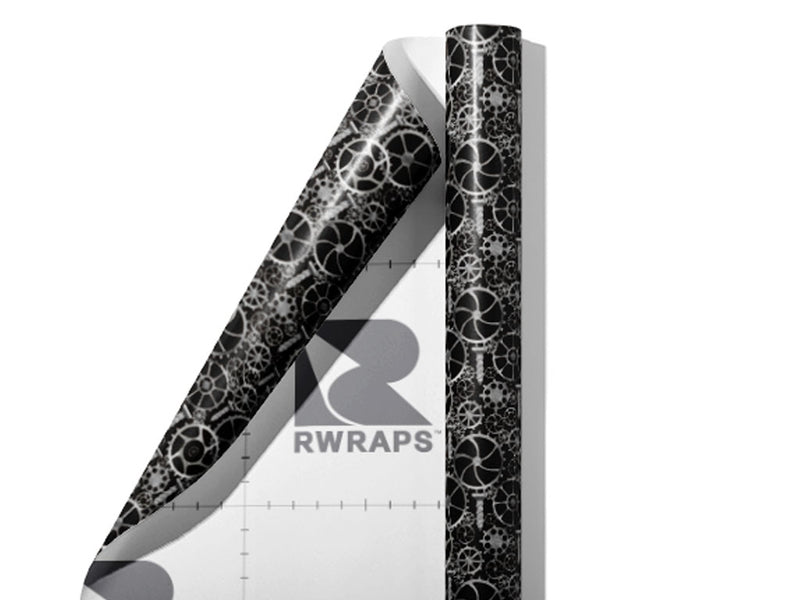 Black Tools Steampunk Wrap Film Sheets~Rwraps Series 914 Black Tools Steampunk Scrolled Sheet~3