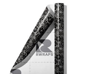Black Tools Steampunk Wrap Film Sheets~Rwraps Series 914 Black Tools Steampunk Scrolled Sheet~3