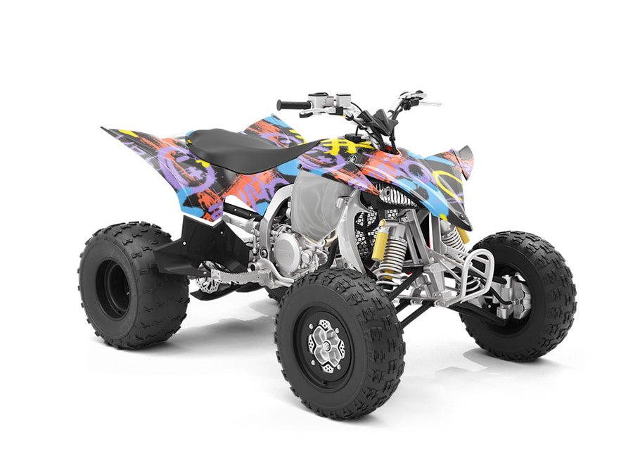 Black Urban Graffiti ATV Wrapping Vinyl