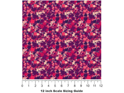 Black Velvet Paint Splatter Vinyl Film Pattern Size 12 inch Scale~Rwraps Black Velvet Paint Splatter Sizing Chart~2