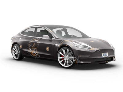 Black Vengeance Animal Vehicle Vinyl Wrap