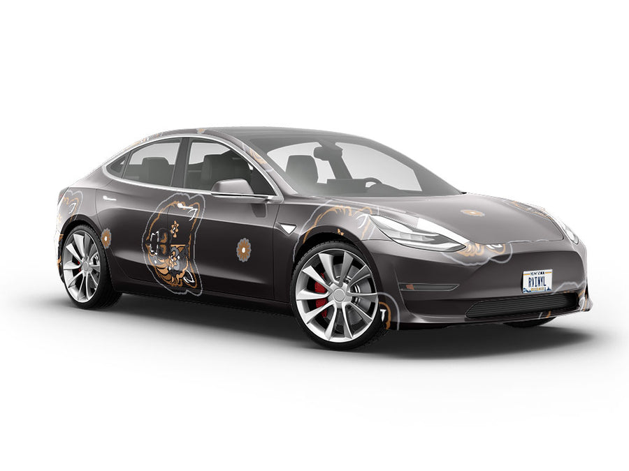 Black Vengeance Animal Vehicle Vinyl Wrap