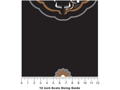 Black Vengeance Animal Vinyl Film Pattern Size 12 inch Scale~Rwraps Black Vengeance Animal Sizing Chart~2