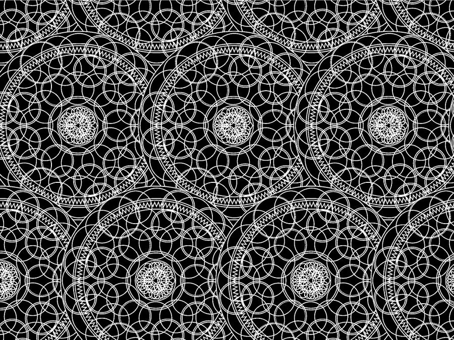 Black Venn Mandala Vinyl Wrap Pattern~Rwraps Series 914 Digitally Printed Vinyl Wrap~0