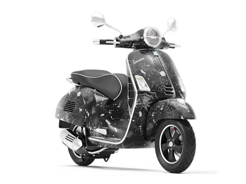 Black Webs Graffiti Vespa Scooter Wrap Film
