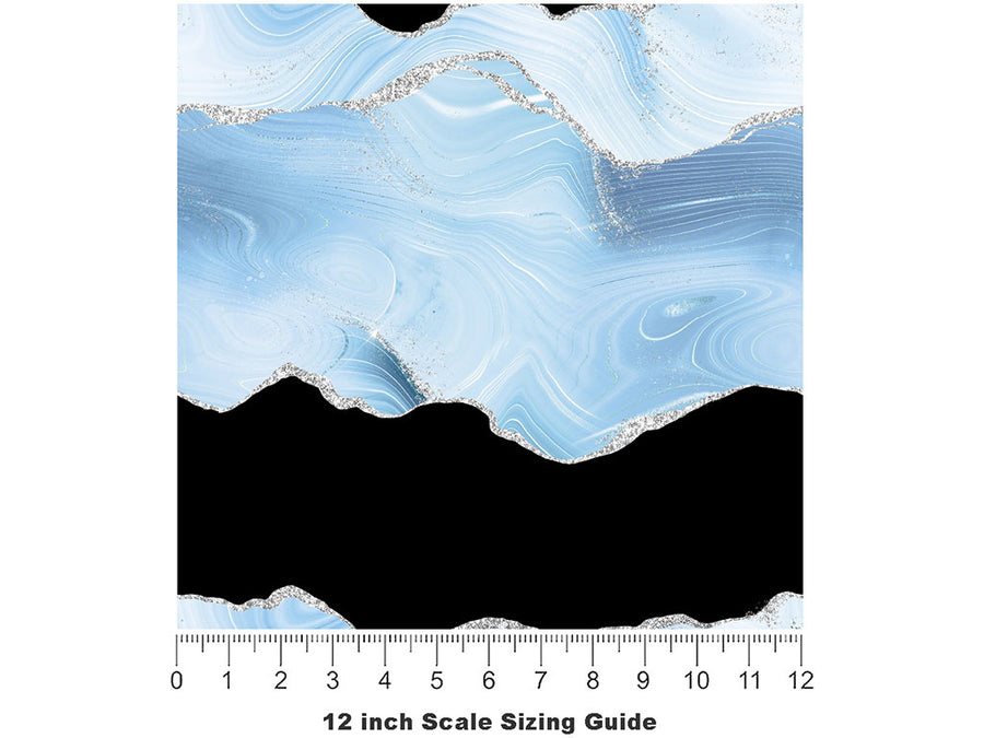 Blackened Seas Gemstone Vinyl Film Pattern Size 12 inch Scale~Rwraps Blackened Seas Gemstone Sizing Chart~2