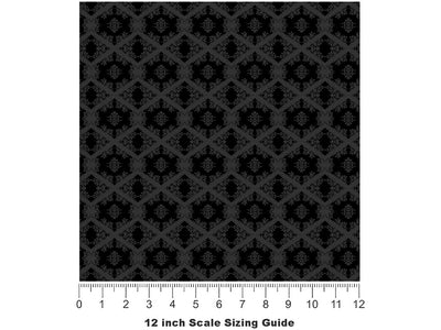 Blackened Secrets Gothic Vinyl Film Pattern Size 12 inch Scale~Rwraps Blackened Secrets Gothic Sizing Chart~2
