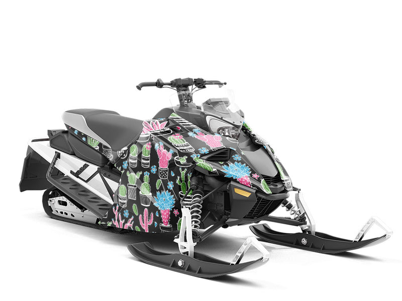 Blacklight Bonanza Cacti Custom Wrapped Snowmobile