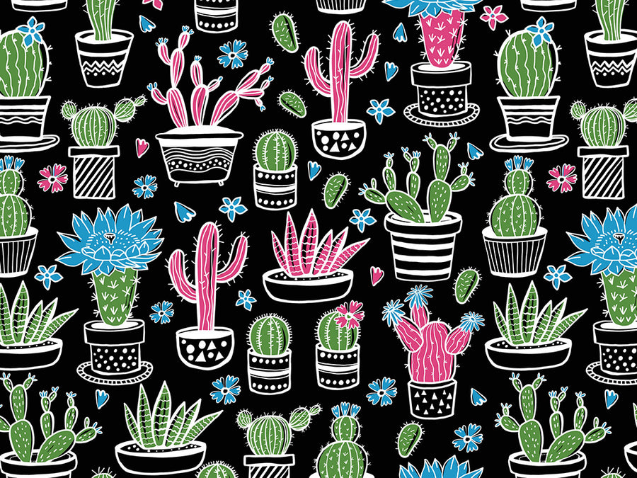 Blacklight Bonanza Cacti Vinyl Wrap Pattern~Rwraps Series 914 Digitally Printed Vinyl Wrap~0
