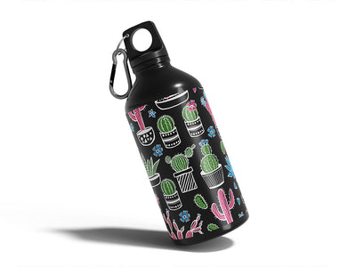 blacklight bonanza cactus Water Bottle DIY Stickers