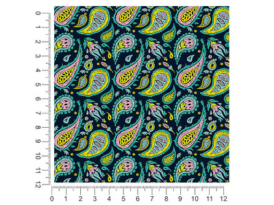 blacklight buds paisley 1ft x 1ft Craft Sheets