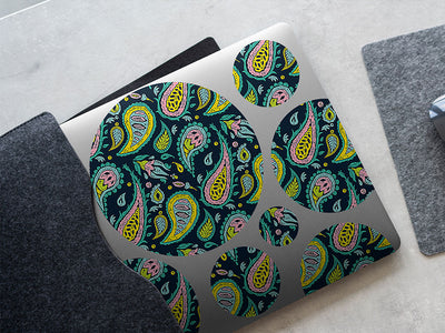 blacklight buds paisley DIY Laptop Stickers