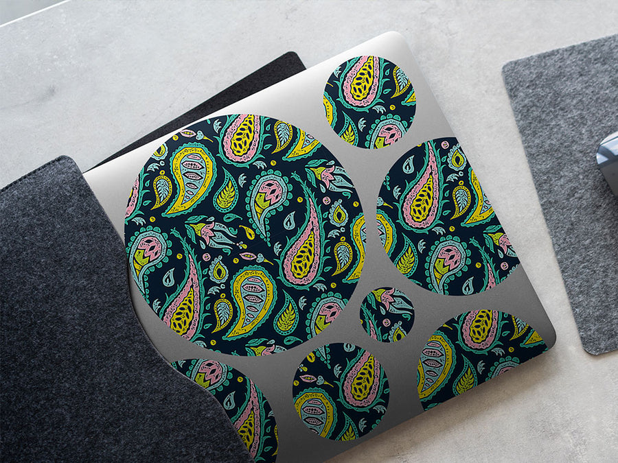 blacklight buds paisley DIY Laptop Stickers
