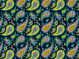 Blacklight Buds Paisley Vinyl Wrap Pattern~Rwraps Series 914 Digitally Printed Vinyl Wrap~0