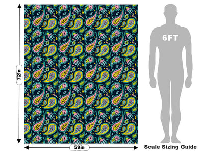 Blacklight Buds Paisley Vehicle Wrap Scale~Rwraps Series 914 Blacklight Buds Paisley Measurements~1