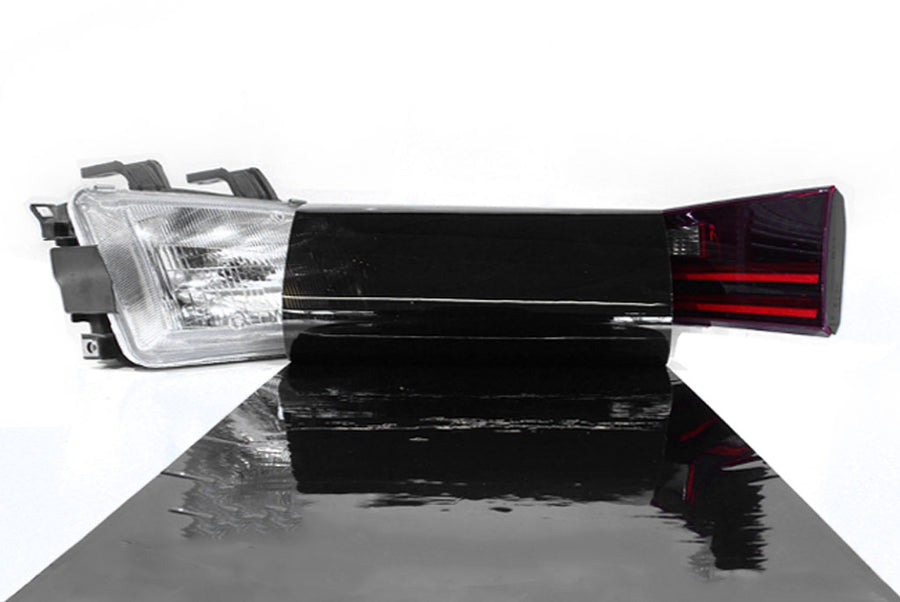 Blackout Smoke Tint Car Light Wraps~rtint™ smoke vinyl film wrap - blackout~0
