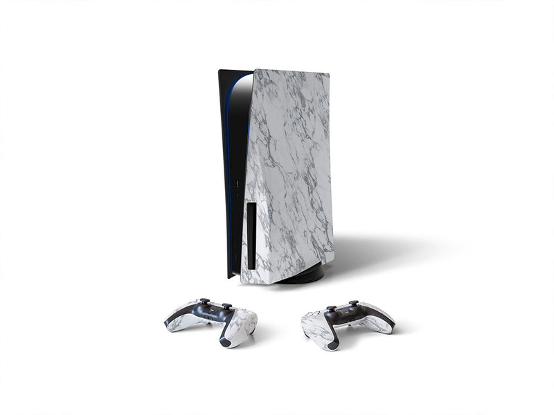 blanco carrara white marble stone Sony PS5 DIY Skin
