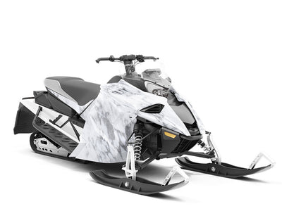 Blanco Carrara-White Marble Custom Wrapped Snowmobile