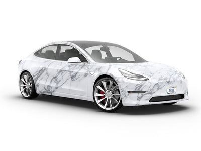 Blanco Carrara-White Marble Vehicle Vinyl Wrap