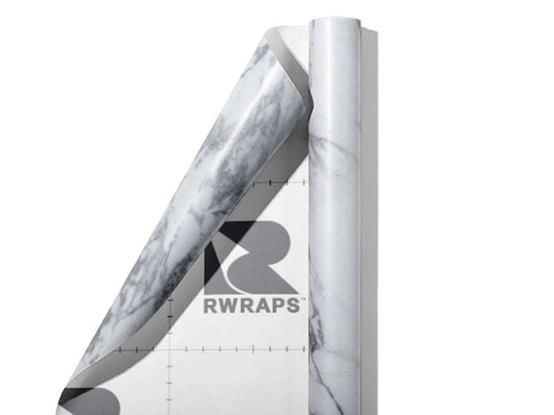 Blanco Carrara-White Marble Wrap Film Sheets~Rwraps Series 914 Blanco Carrara-White Marble Scrolled Sheet~3